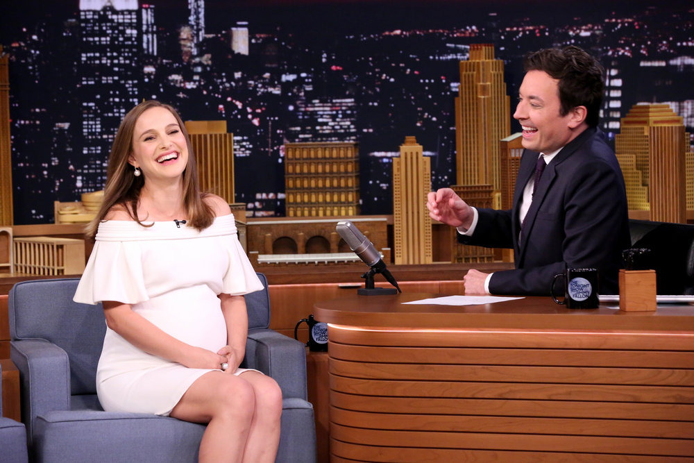 THE TONIGHT SHOW STARRING JIMMY FALLON -- Episode 0580 -- Pictured: (l-r) Actress Natalie Portman during an interview with host Jimmy Fallon on November 29, 2016 -- (Photo by: Andrew Lipovsky/NBC)