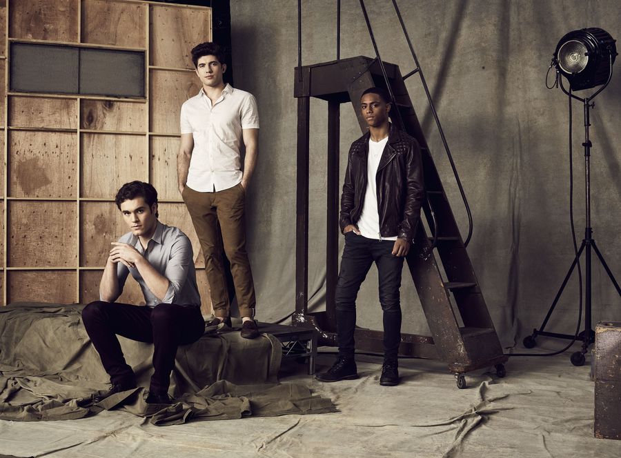 FAMOUS IN LOVE – Freeform’s “Famous in Love” stars Charlie DePew as Jake, Carter Jenkins as Rainer and Keith Powers as Jordan. (Freeform/Nino Munoz)