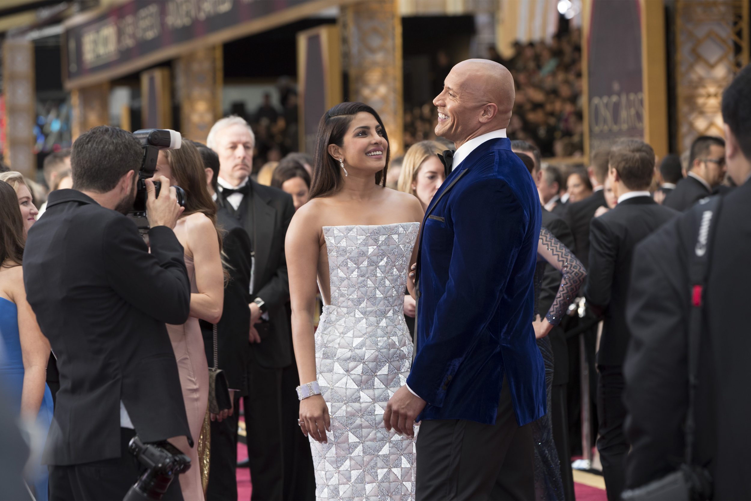 THE OSCARS(r) - The 89th Oscars(r)  broadcasts live on Oscar(r) SUNDAY, FEBRUARY 26, 2017, on the ABC Television Network. (ABC/Tyler Golden) PRIYANKA CHOPRA, DWAYNE JOHNSON