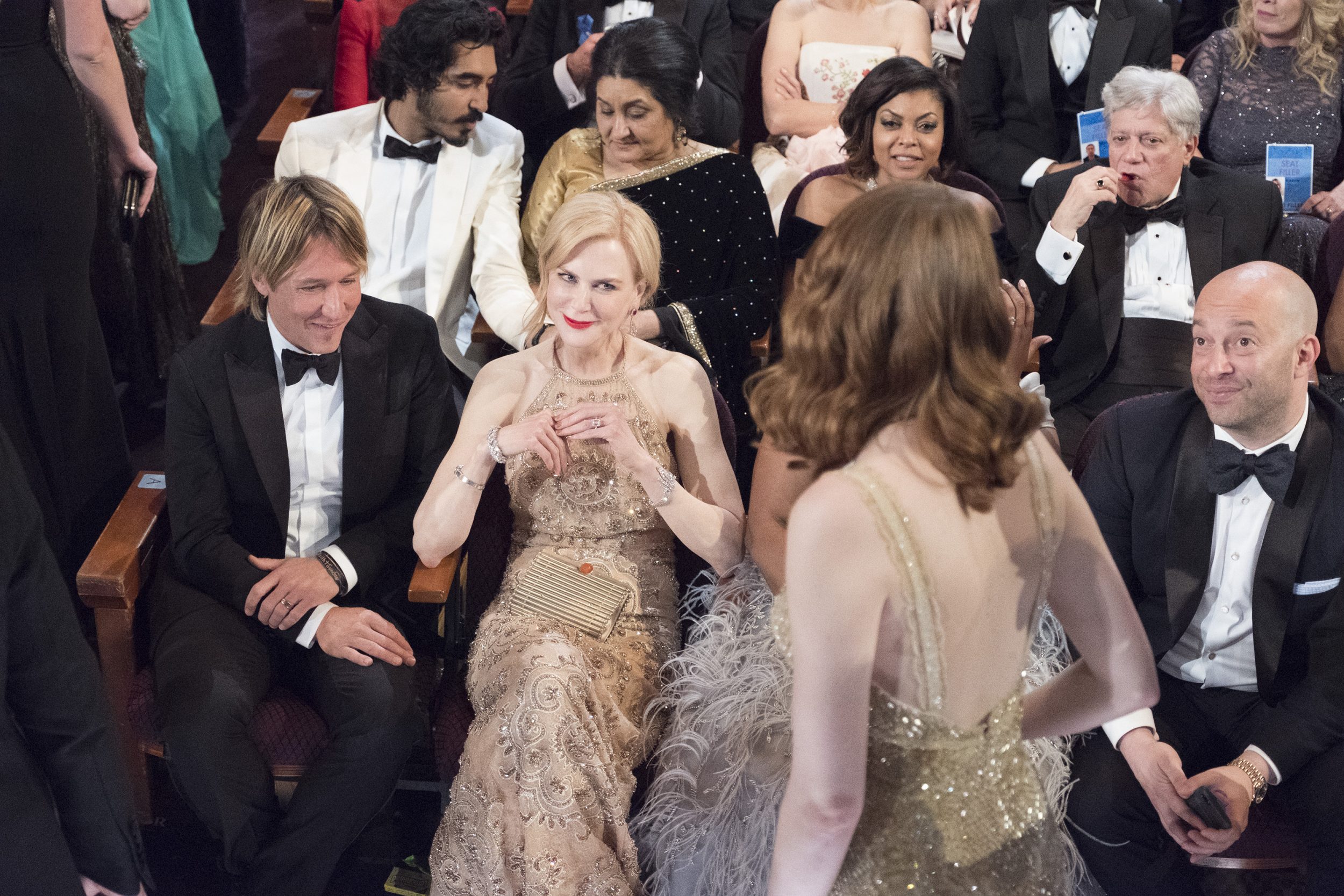 THE OSCARS(r) - The 89th Oscars(r)  broadcasts live on Oscar(r) SUNDAY, FEBRUARY 26, 2017, on the ABC Television Network. (ABC/Adam Rose) KEITH URBAN, NICOLE KIDMAN, EMMA STONE