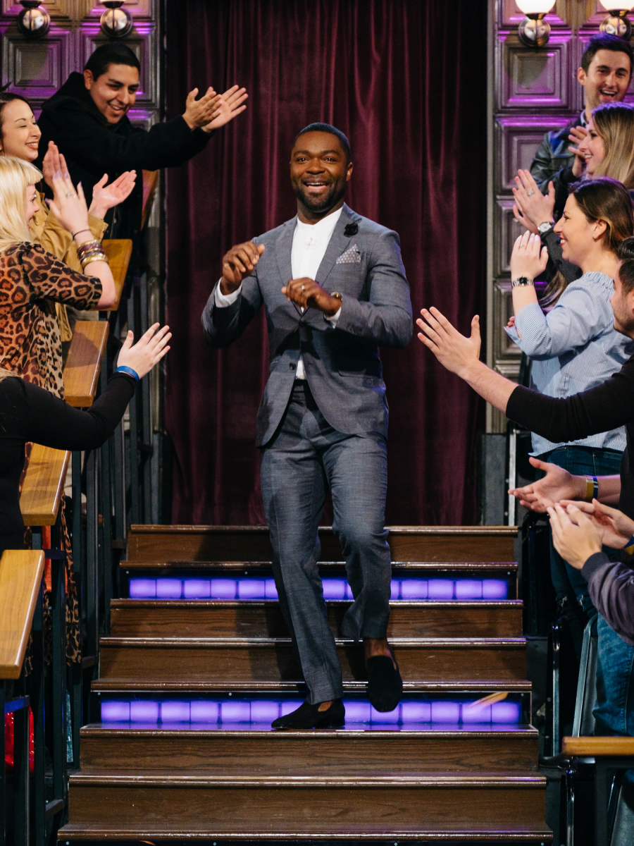 Bob Odenkirk and David Oyelowo chat with James Corden during "The Late Late Show with James Corden," Wednesday, February 22, 2017 (12:35 PM-1:37 AM ET/PT) On The CBS Television Network. Photo: Terence Patrick/CBS ©2017 CBS Broadcasting, Inc. All Rights Reserved