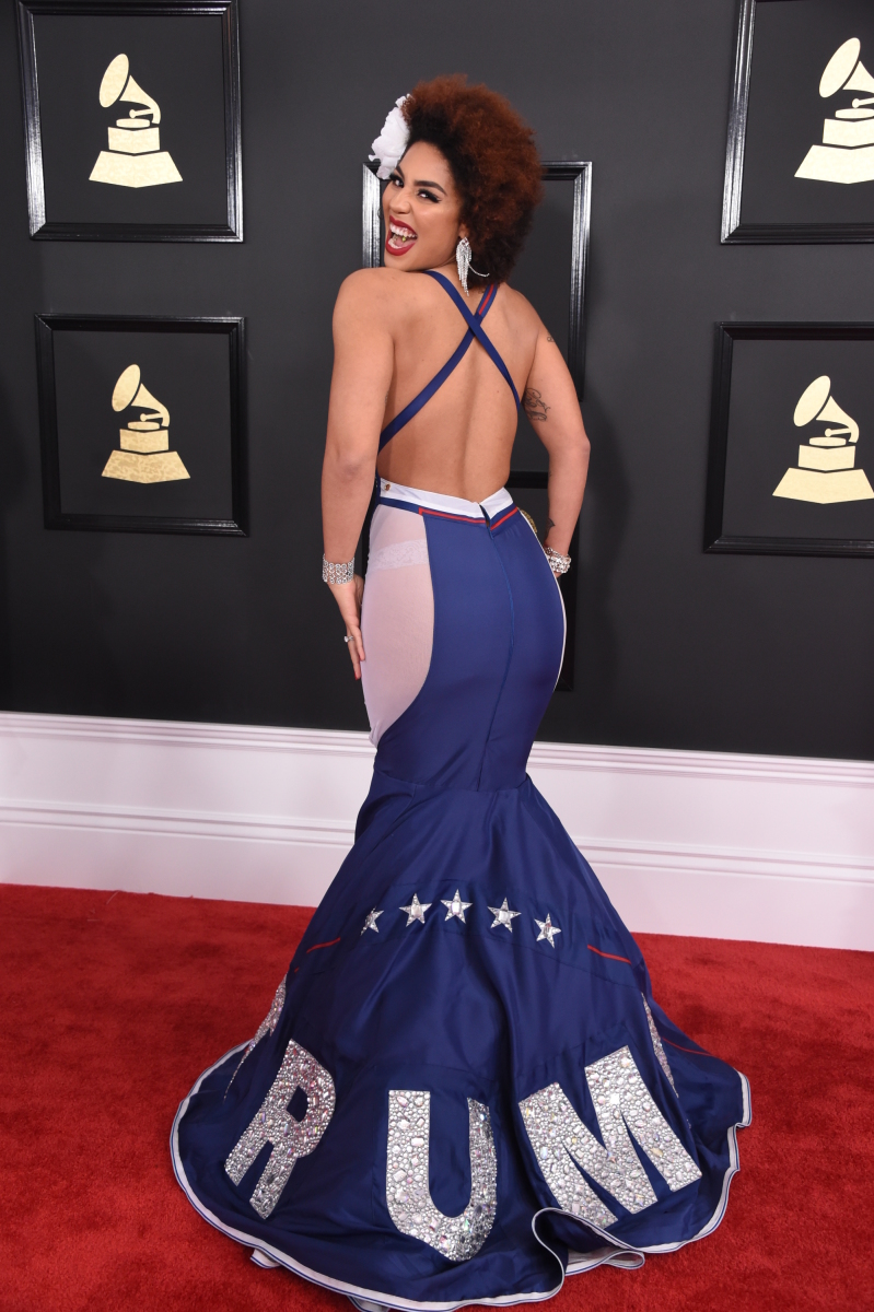 Joy Villa on the Red Carpet at THE 59TH ANNUAL GRAMMY AWARDS®, broadcast live from the STAPLES Center in Los Angeles, Sunday, Feb. 12 (8:00-11:30 PM, live ET/5:00-8:30 PM, live PT; 6:00-9:30 PM, live MT) on the CBS Television Network. Photo: Phil McCarten/CBS ©2017 CBS Broadcasting, Inc. All Rights Reserved