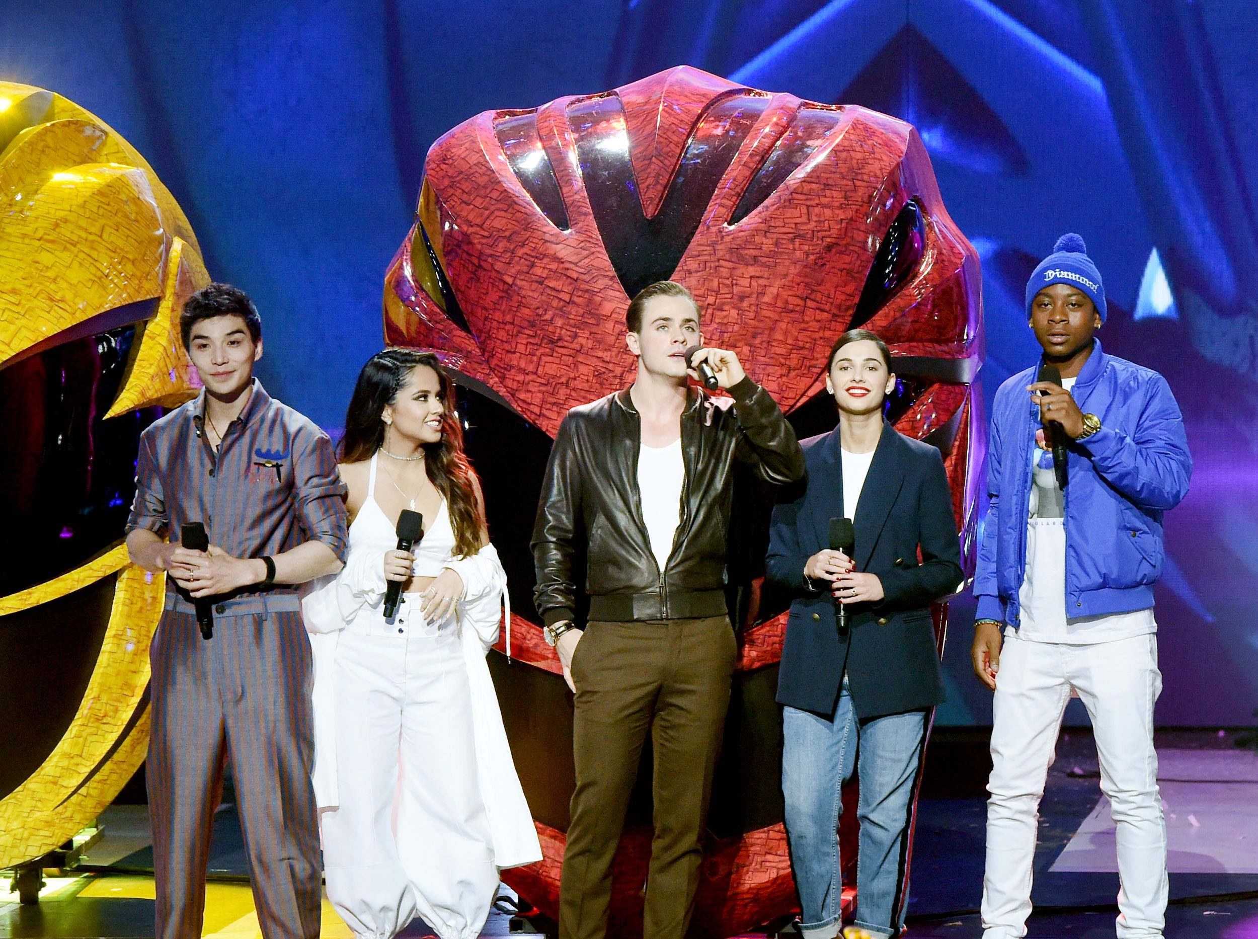 LOS ANGELES, CA - MARCH 11:  The cast of Power Rangers speak onstage at Nickelodeon's 2017 Kids' Choice Awards at USC Galen Center on March 11, 2017 in Los Angeles, California.  (Photo by Kevin Winter/Getty Images - Issued to Media by Nickelodeon)