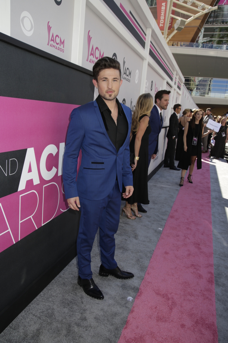 Michael Ray on the red carpet at THE 52ND ACADEMY OF COUNTRY MUSIC AWARDS®, broadcast LIVE from T-Mobile Arena in Las Vegas Sunday, April 2 (live 8:00-11:00 PM, ET/delayed PT) on the CBS Television Network. Photo: Francis Specker/CBS ©2017 CBS Broadcasting, Inc. All Rights Reserved