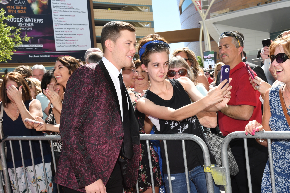 Scotty McCreery on the red carpet for THE 52ND ACADEMY OF COUNTRY MUSIC AWARDS®, scheduled to air LIVE from T-Mobile Arena in Las Vegas Sunday, April 2 (live 8:00-11:00 PM, ET/delayed PT) on the CBS Television Network. Photo: Michele Crowe/CBS ©2017 CBS Broadcasting, Inc. All Rights Reserved